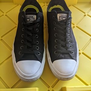Black Converse, 10 1/2, low top.